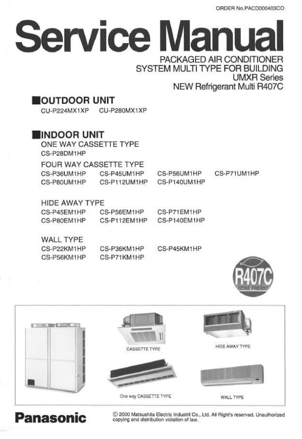 CU-P224MX1XP ,CU-P280MX1XP ,CS-P28DM1HP ,CS-P36UM1HP ,CS-P45UM1HP ,CS-P56UM1HP 